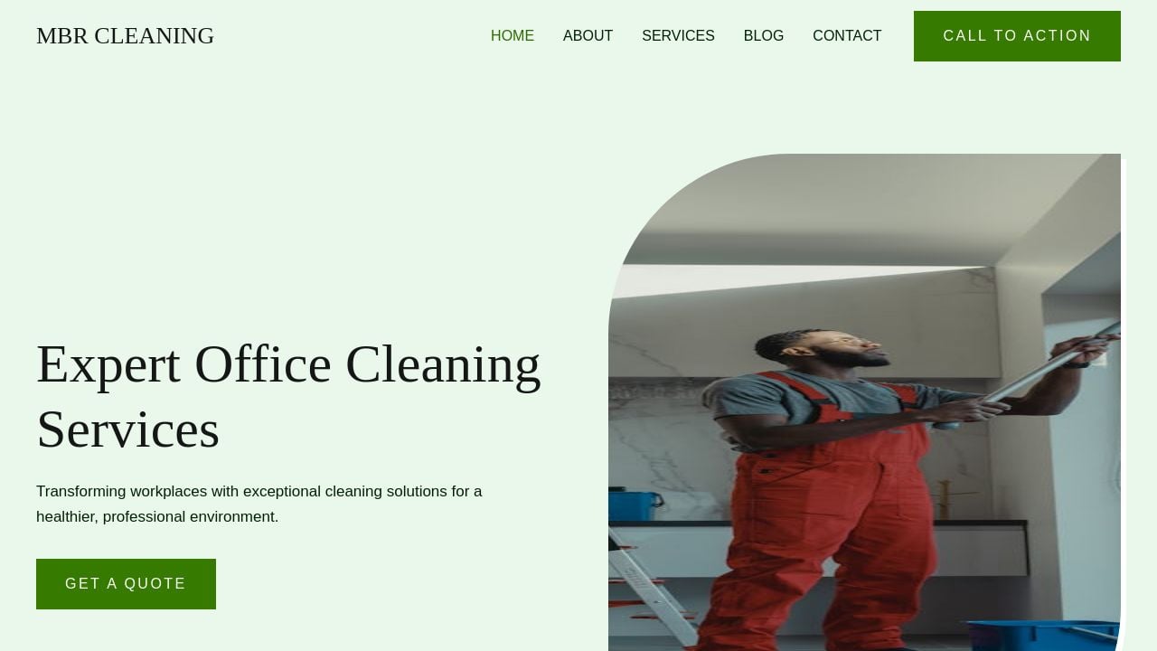 Screenshot of Mbrcleaning.com