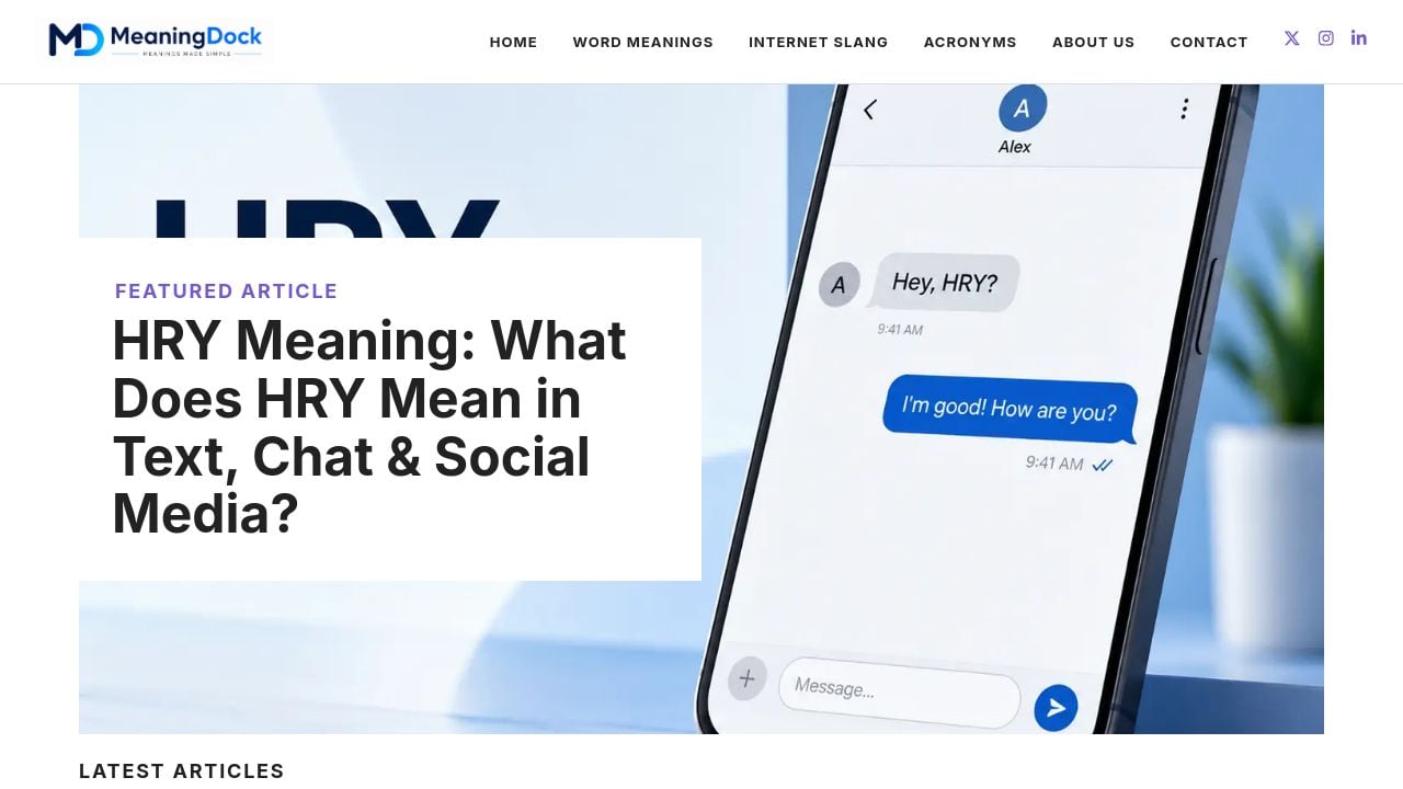 Screenshot of Meaningdock.com