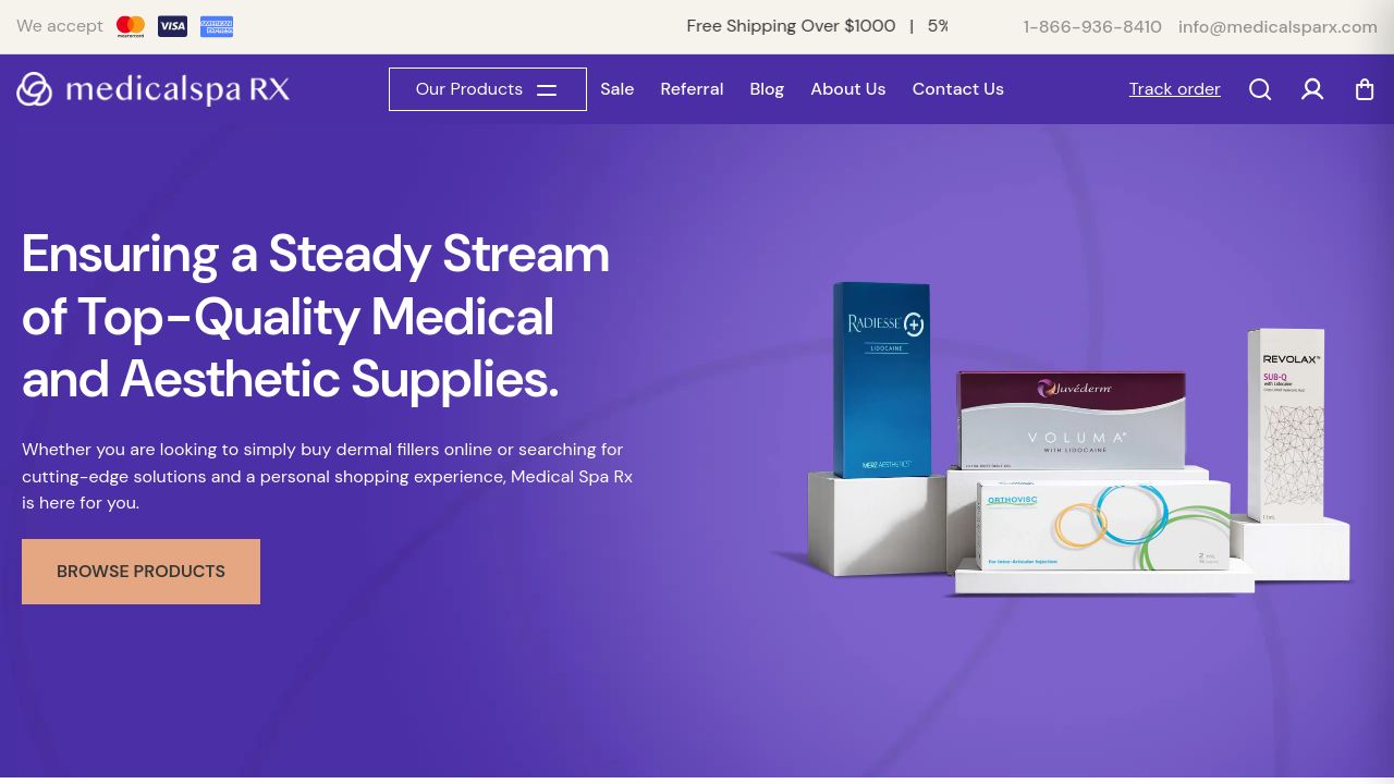 Screenshot of Medicalsparxintl.com
