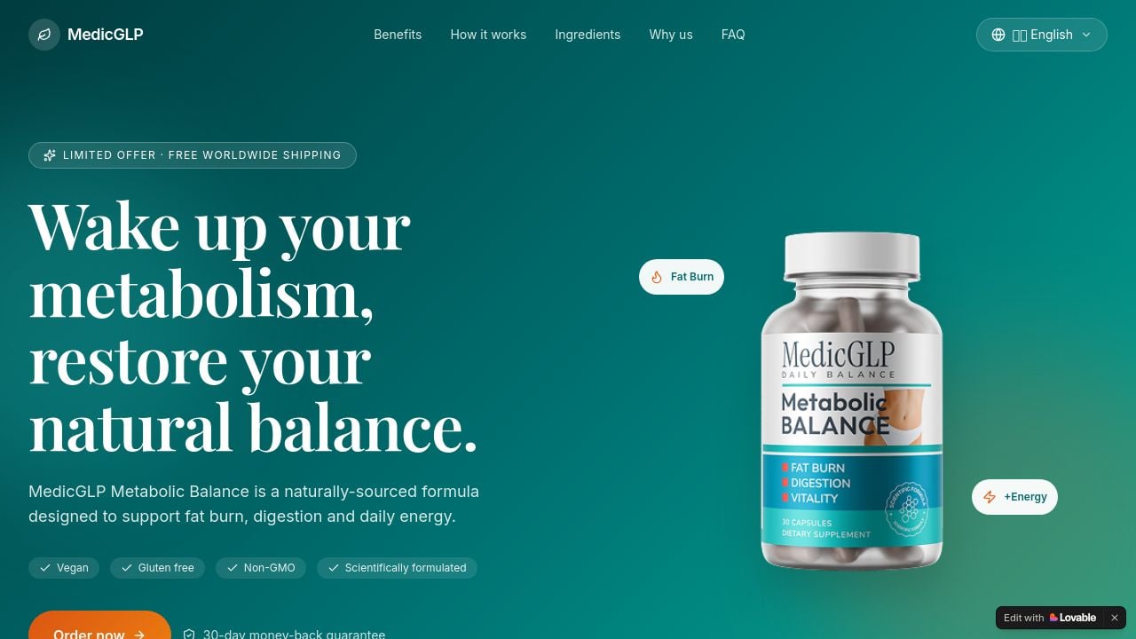 Screenshot of Medicglp-capsules.lovable.app
