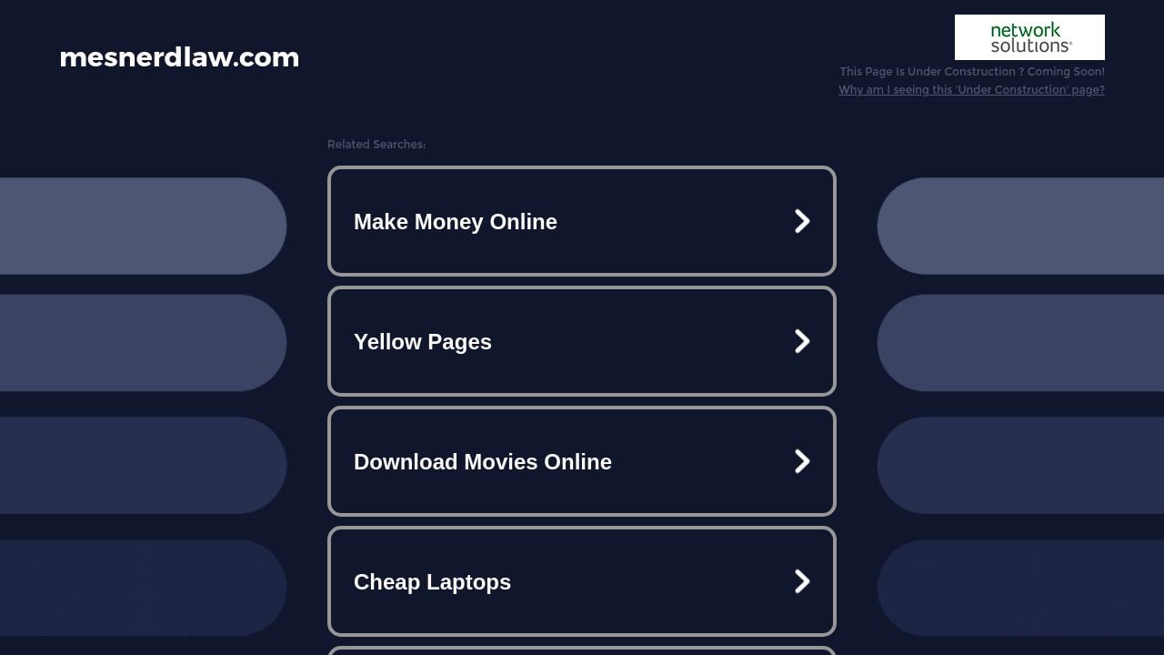 Screenshot of Mesnerdlaw.com