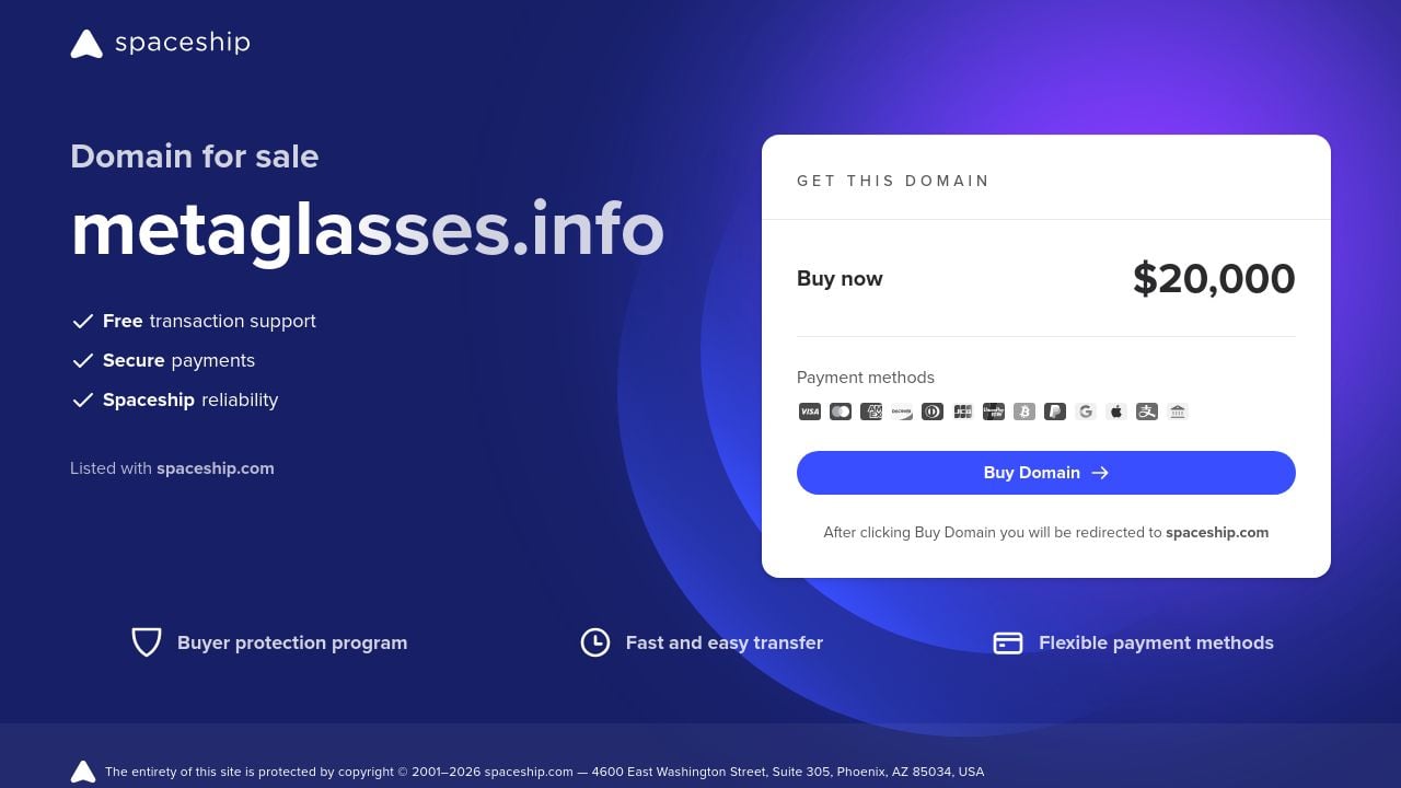 Screenshot of Metaglasses.info