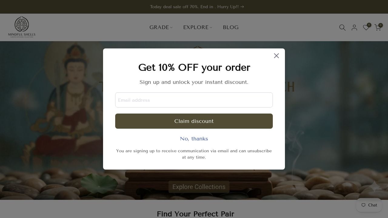 Screenshot of Mindfulshells.com