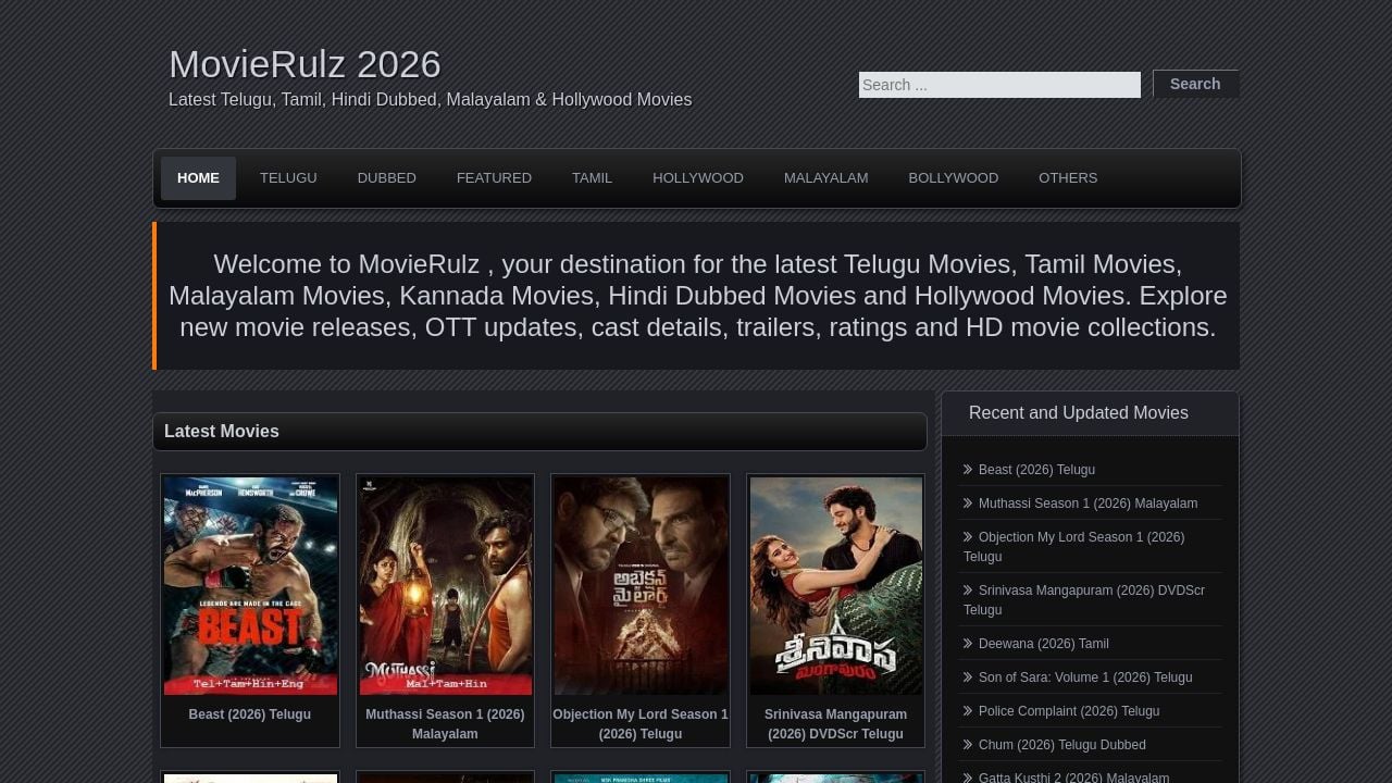 Screenshot of Movie5i.com