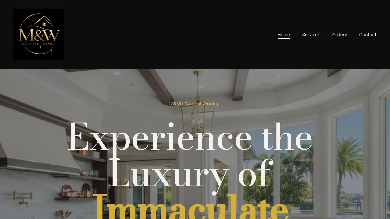 Screenshot of Mwsignaturecleaning.com