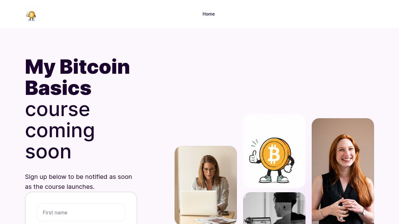 Screenshot of Mybitcoinbasics.com
