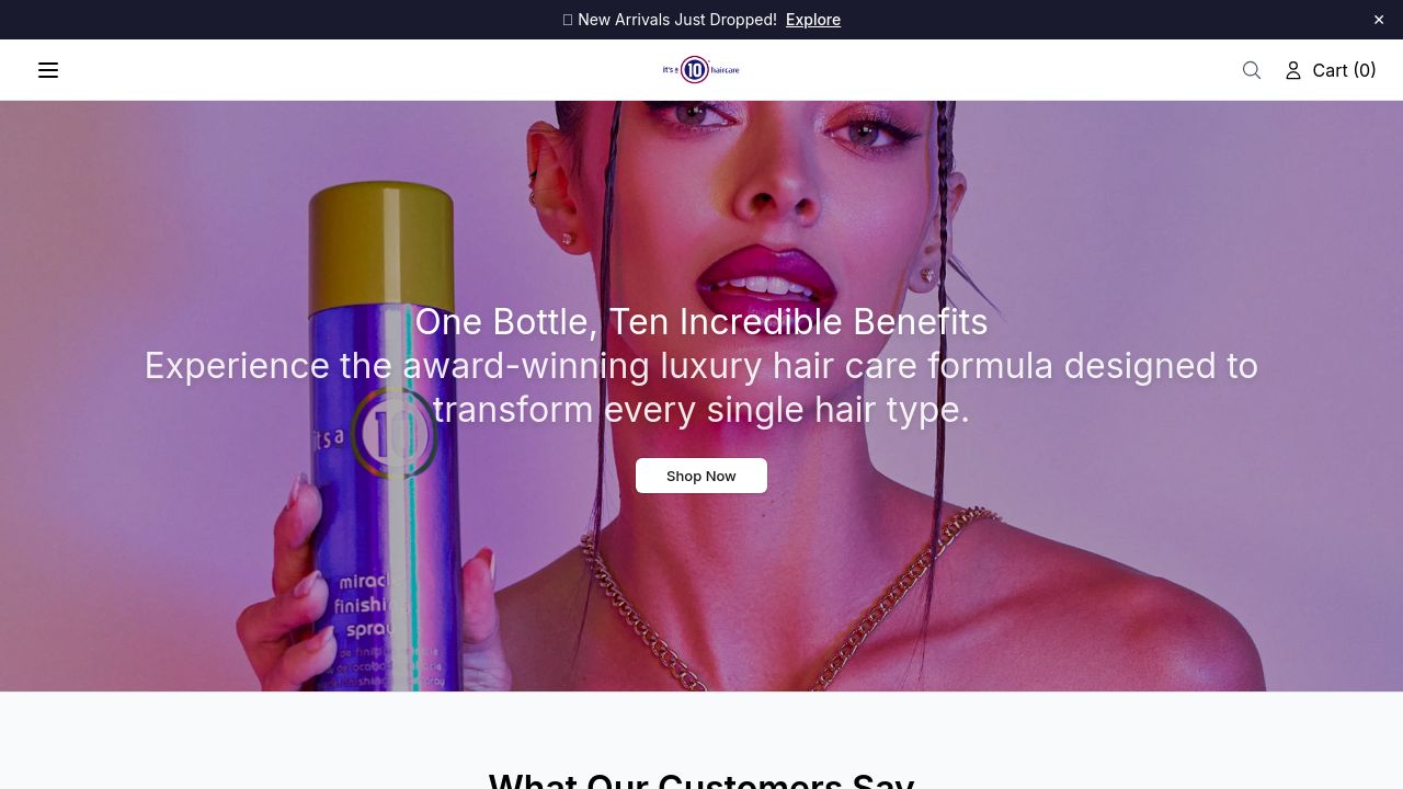 Screenshot of Myitsa10haircare.shop