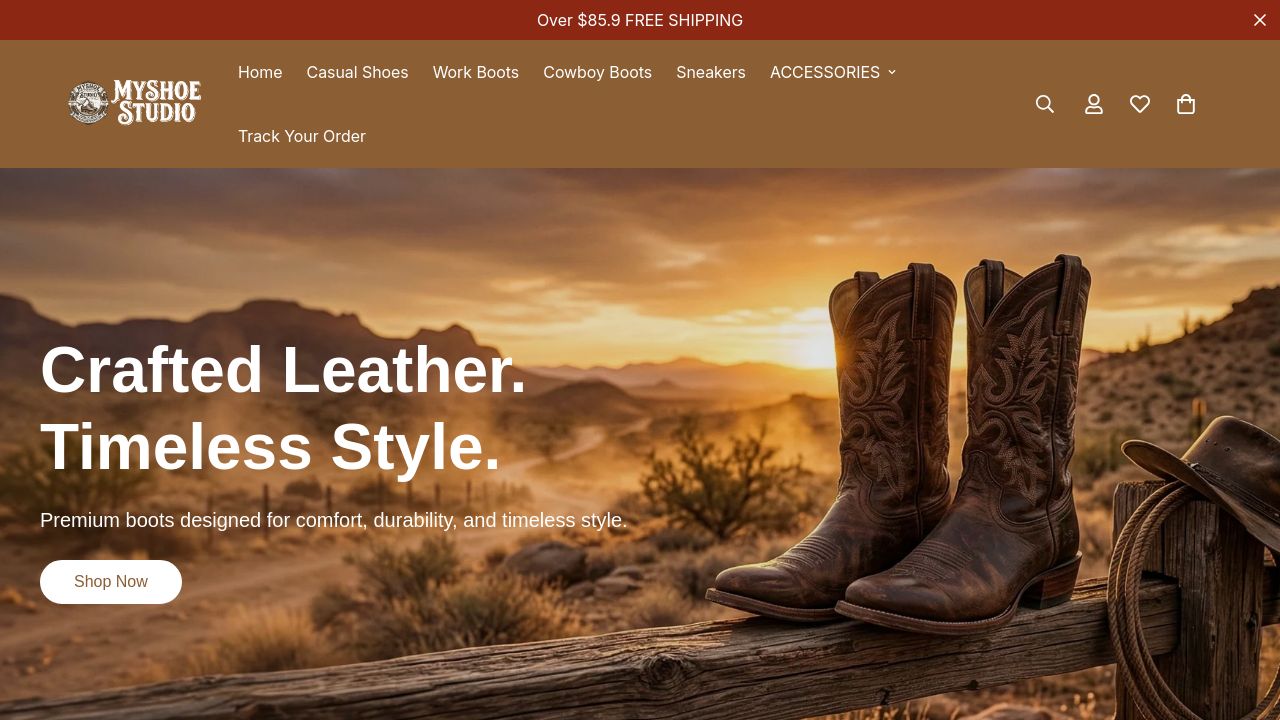 Screenshot of Myshoestudio.com