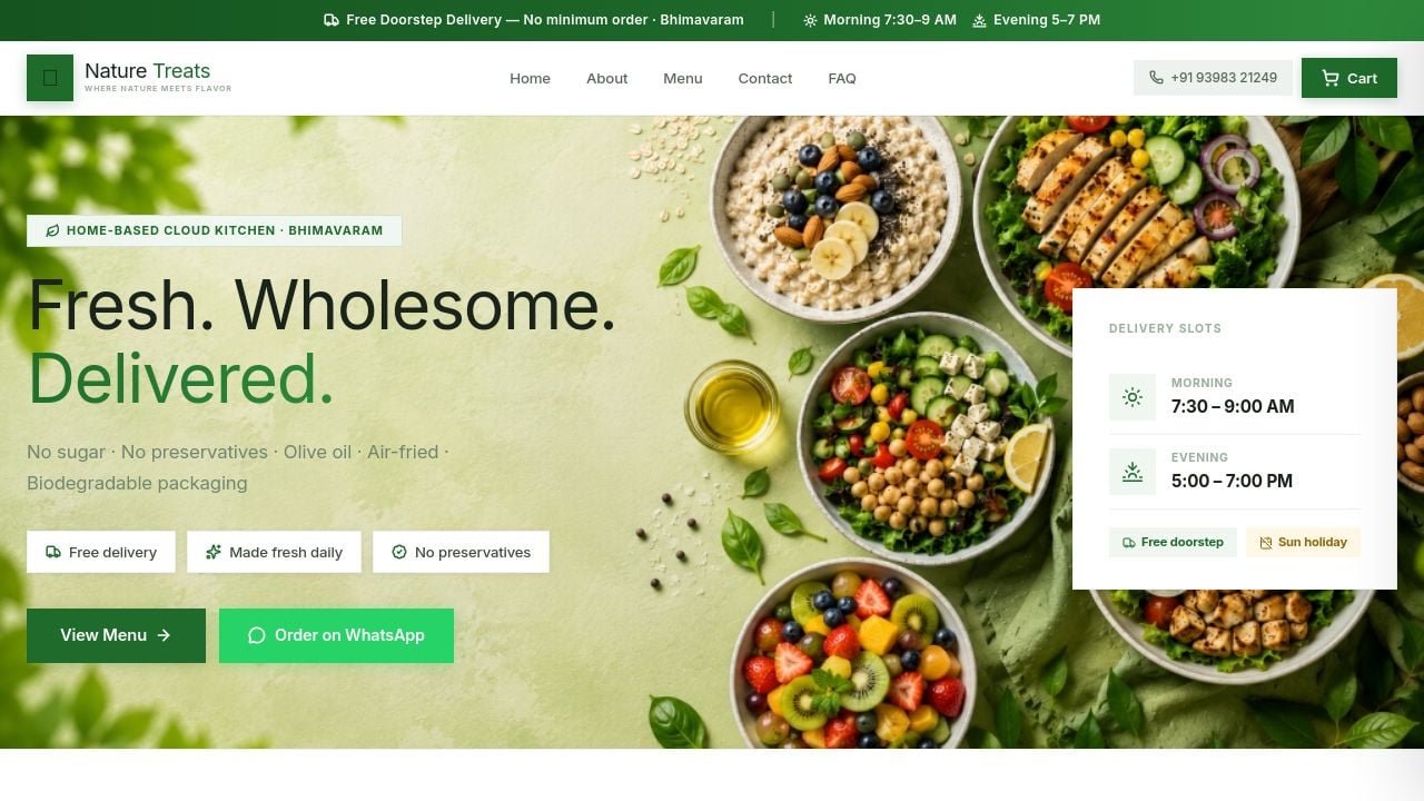 Screenshot of Naturetreats.org