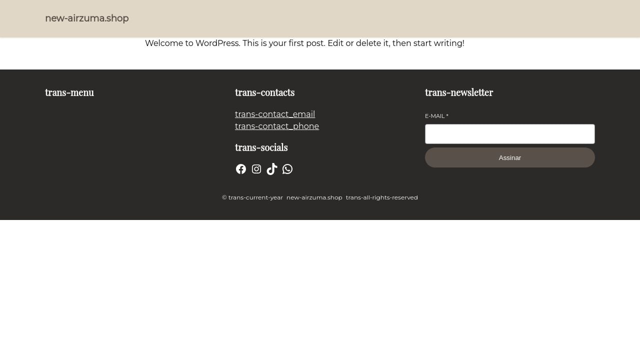 Screenshot of New-airzuma.shop