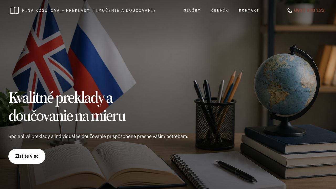 Screenshot of Ninakosutova.sk