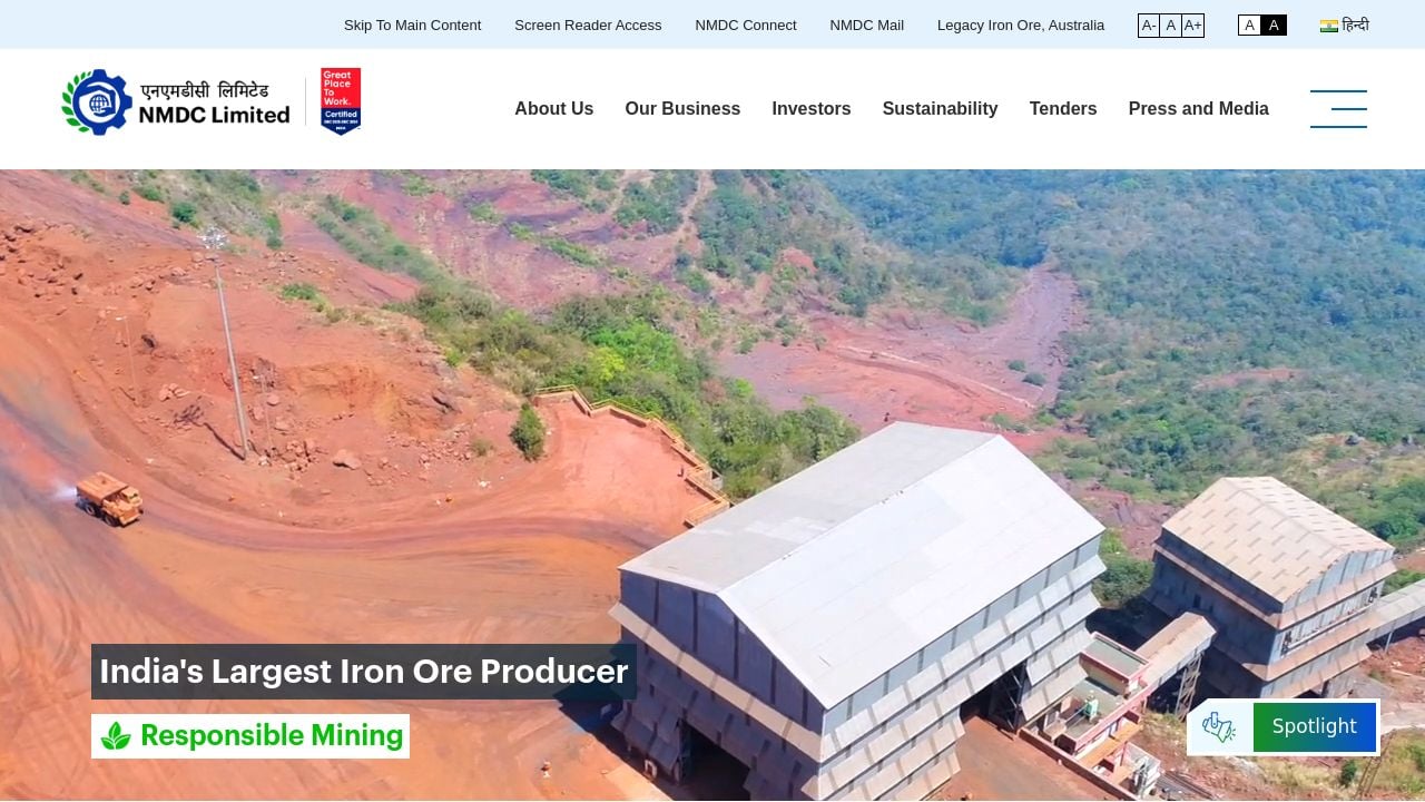 Screenshot of Nmdc.co