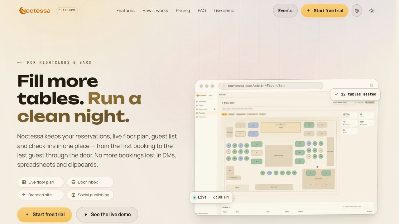 Screenshot of Noctessa.com