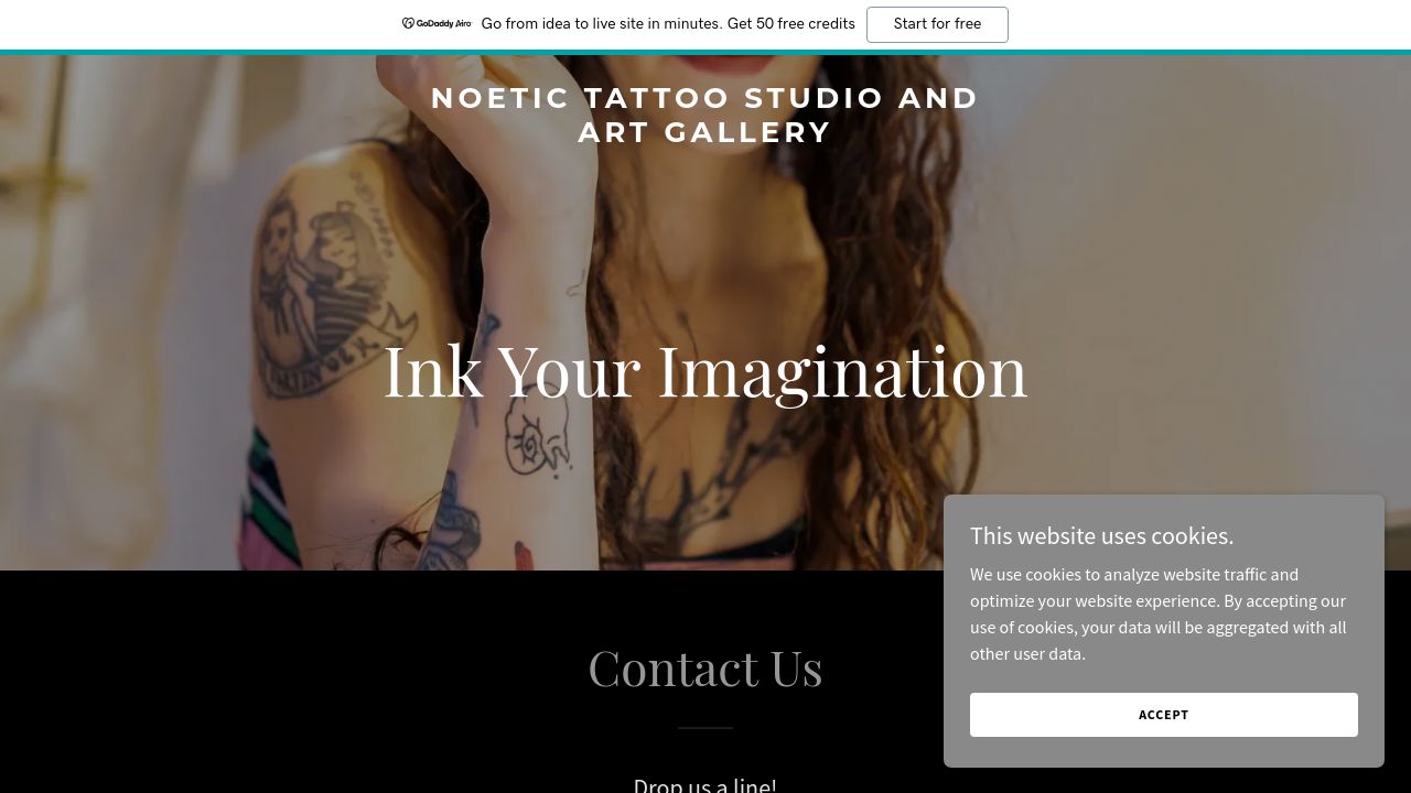 Screenshot of Noetictattoos.com