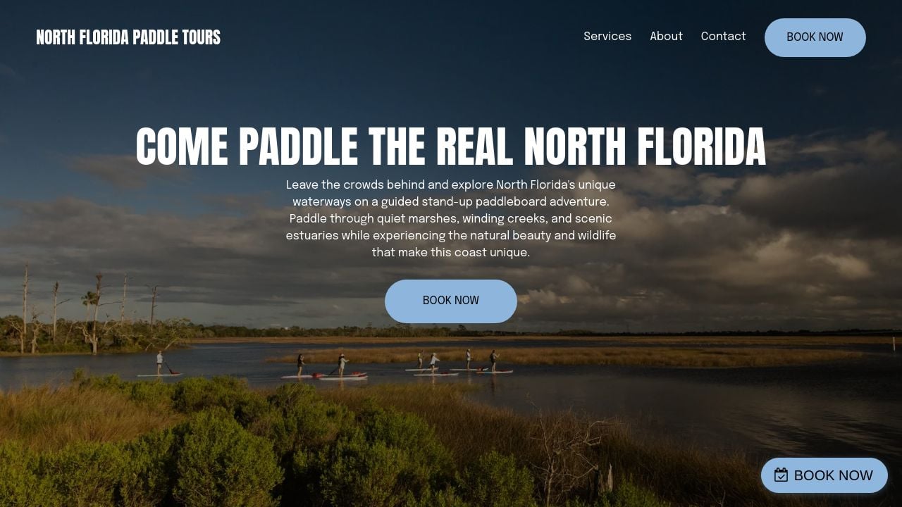 Screenshot of Northfloridapaddletours.com