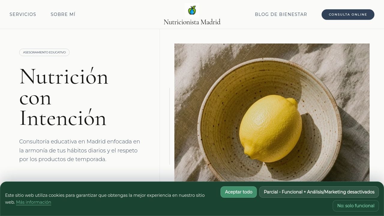 Screenshot of Nutricionistamadridqf.info