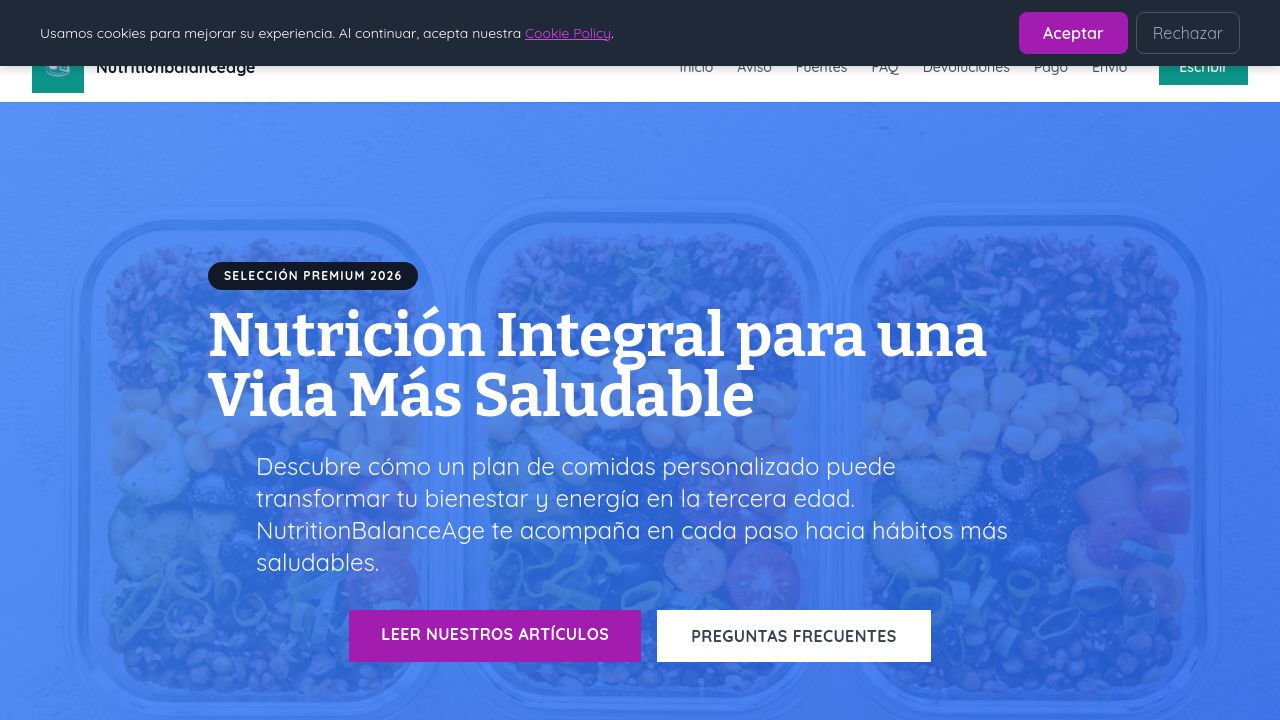 Screenshot of Nutritionbalanceagesg.info