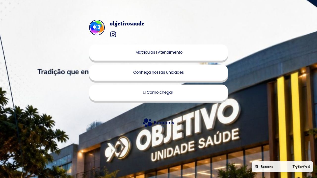 Screenshot of Objetivosaude.com