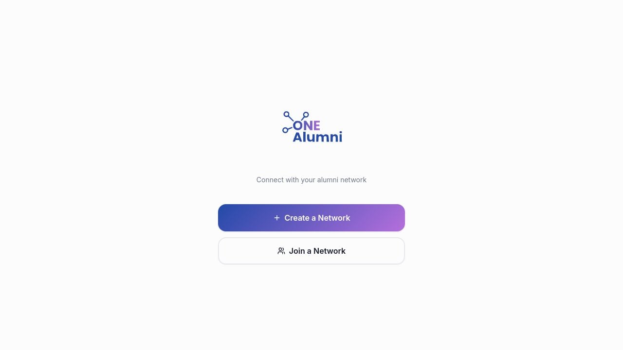 Screenshot of Onealumni.app