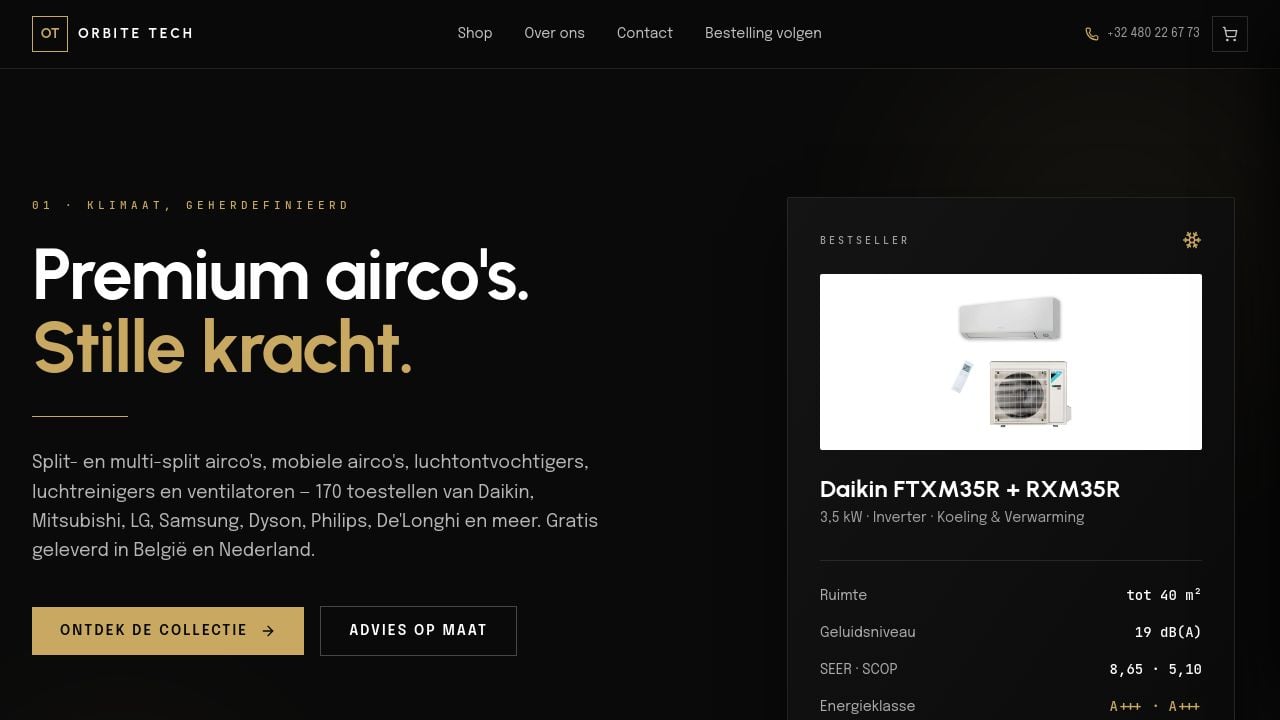Screenshot of Orbitetech.com