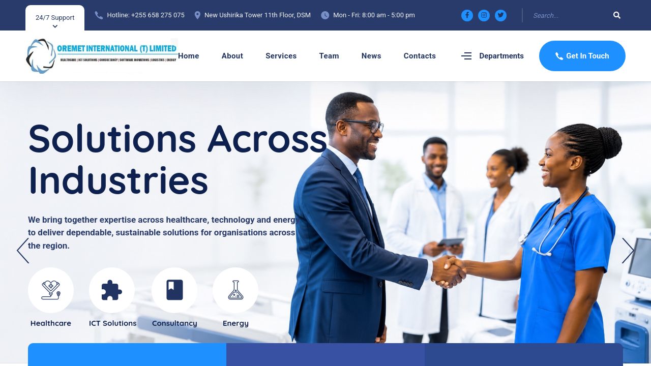 Screenshot of Oremetinternational.com
