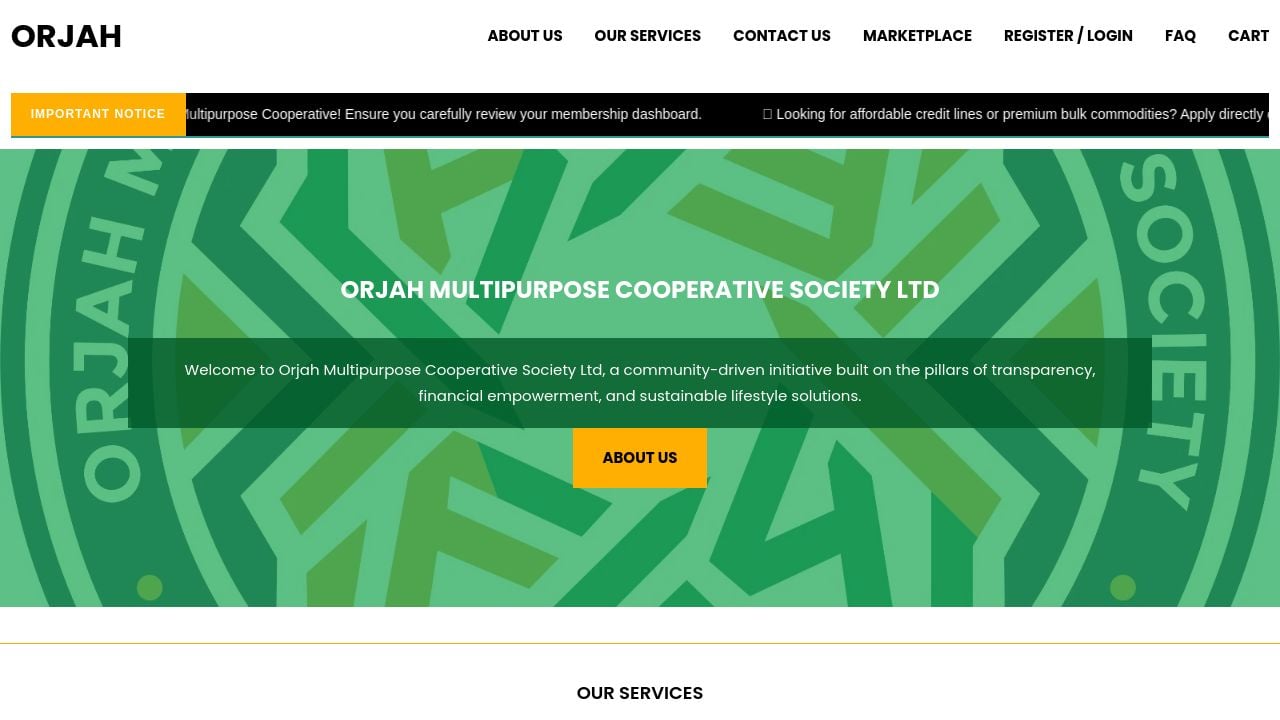 Screenshot of Orjah.online