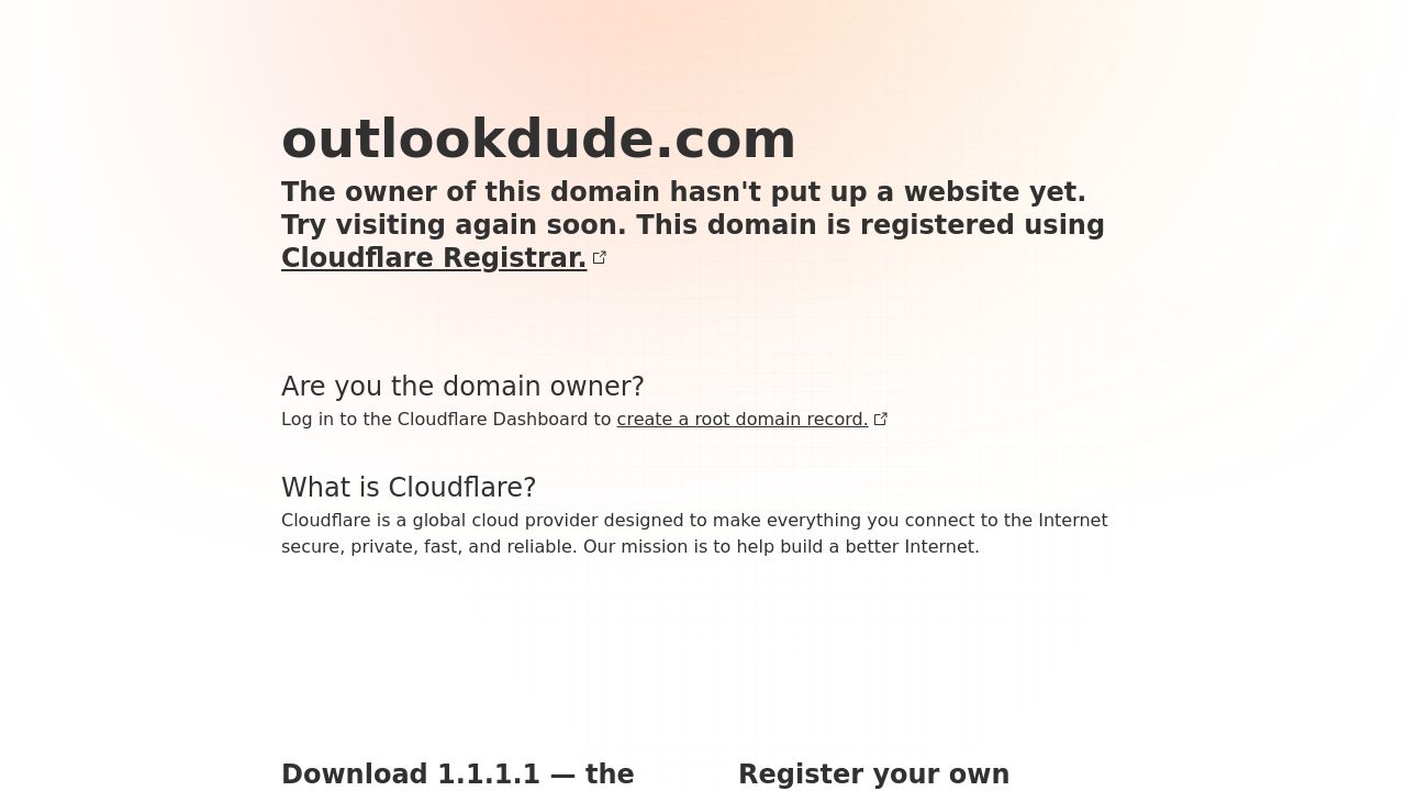 Screenshot of Outlookdude.com