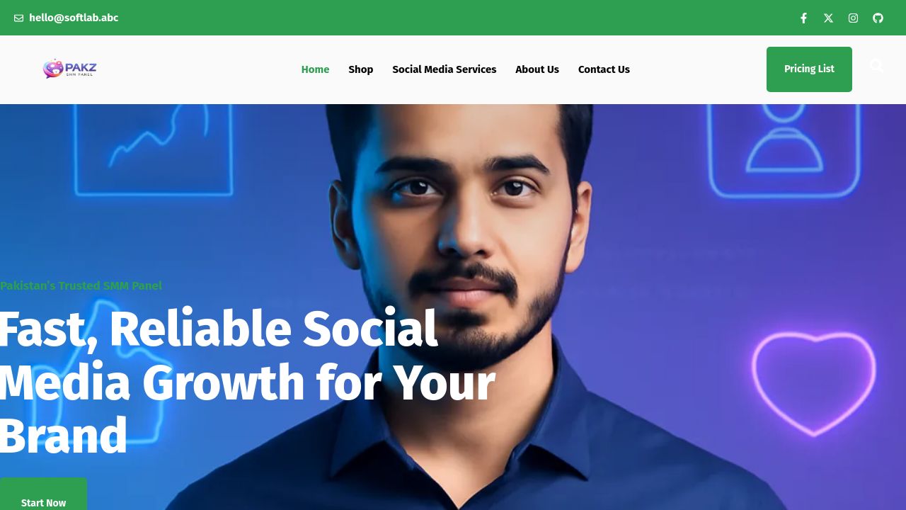 Screenshot of Pakzsmmpanel.click