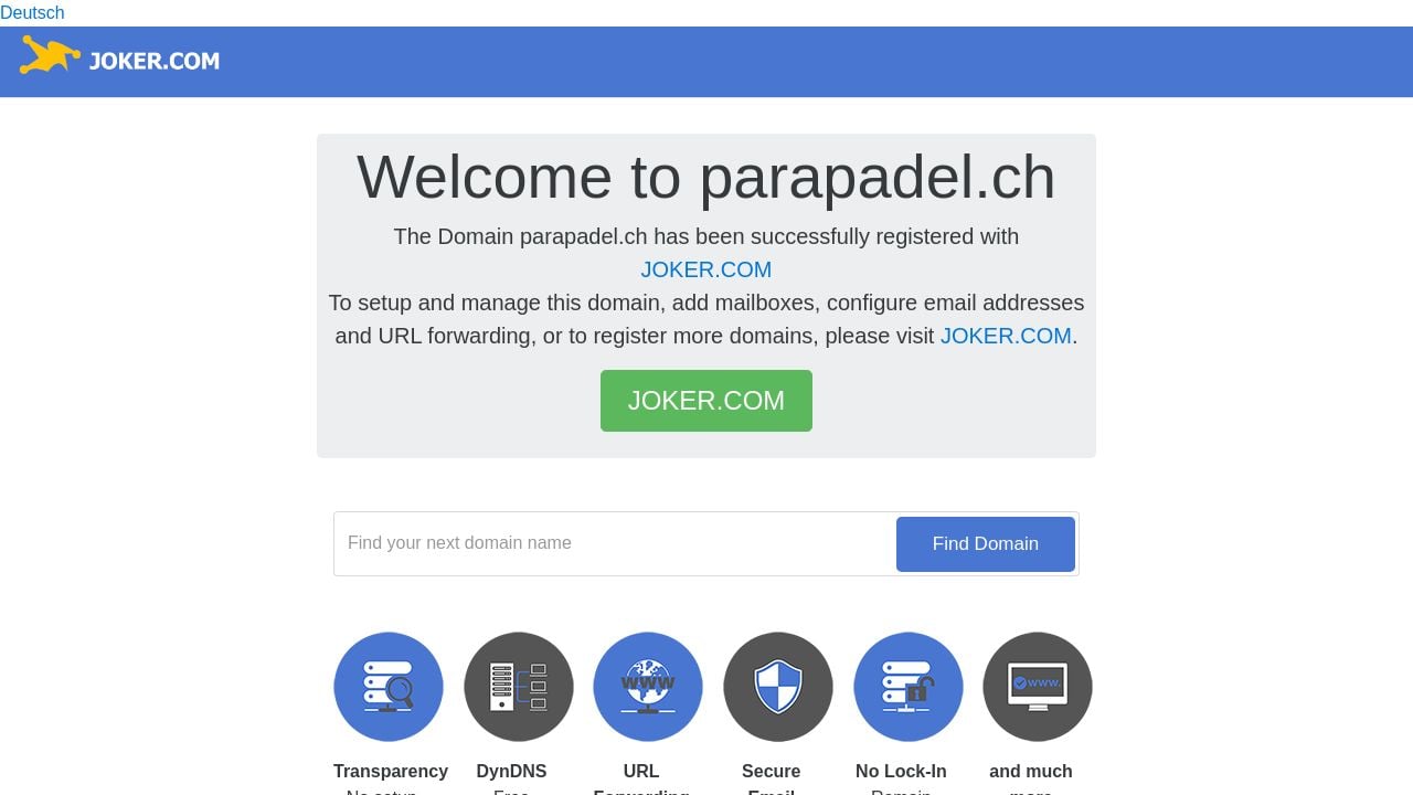 Screenshot of Parapadel.ch