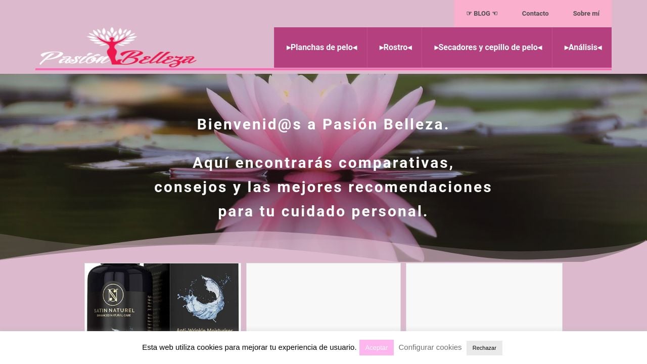 Screenshot of Pasionbelleza.com