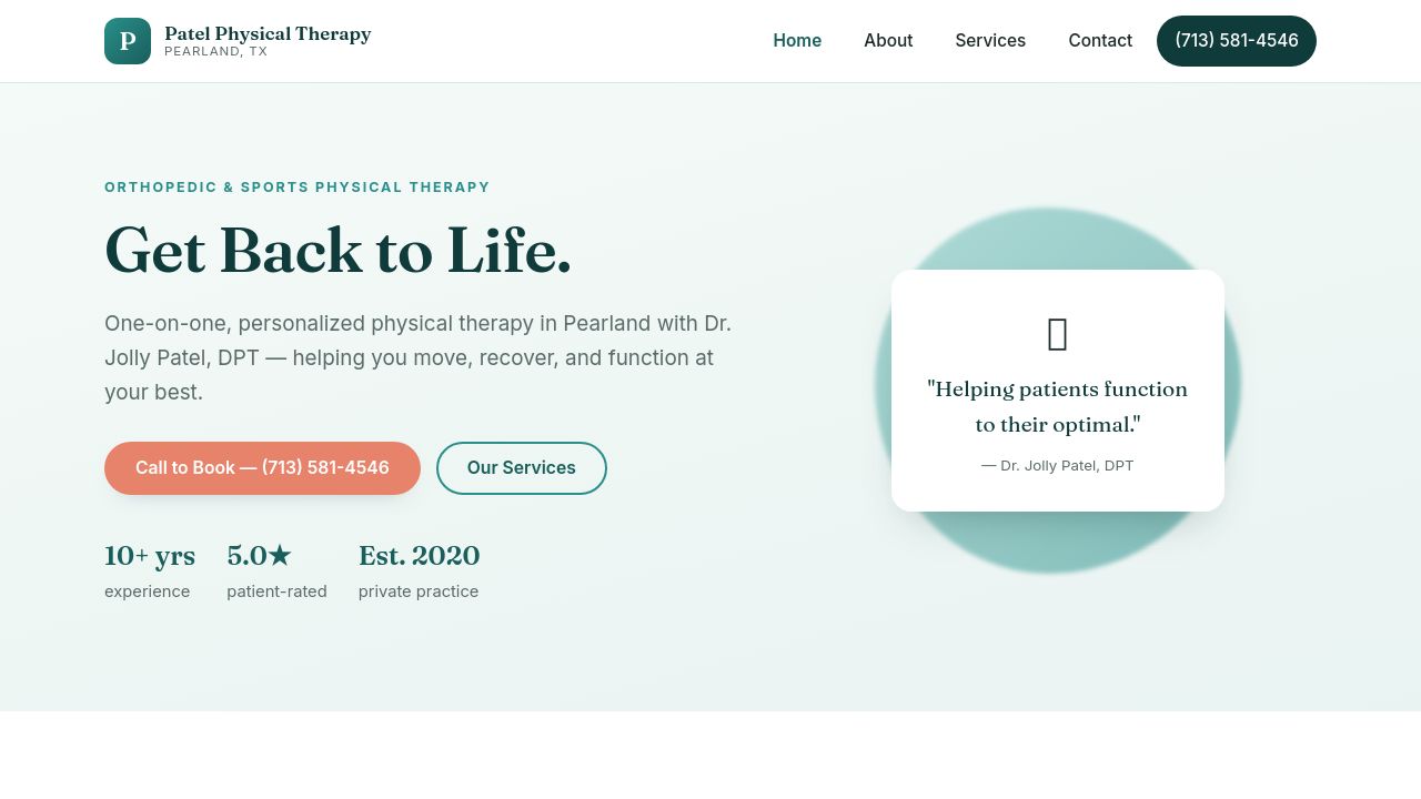 Screenshot of Patelpt.com