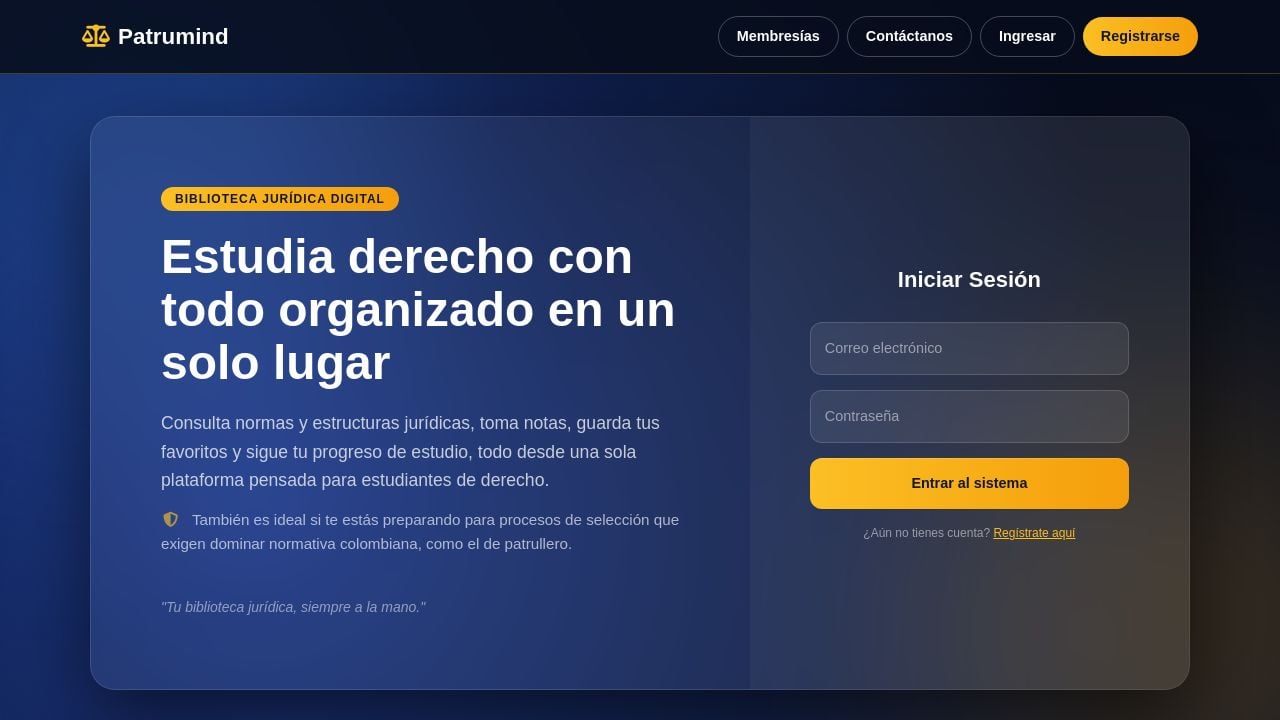 Screenshot of Patrumind.com