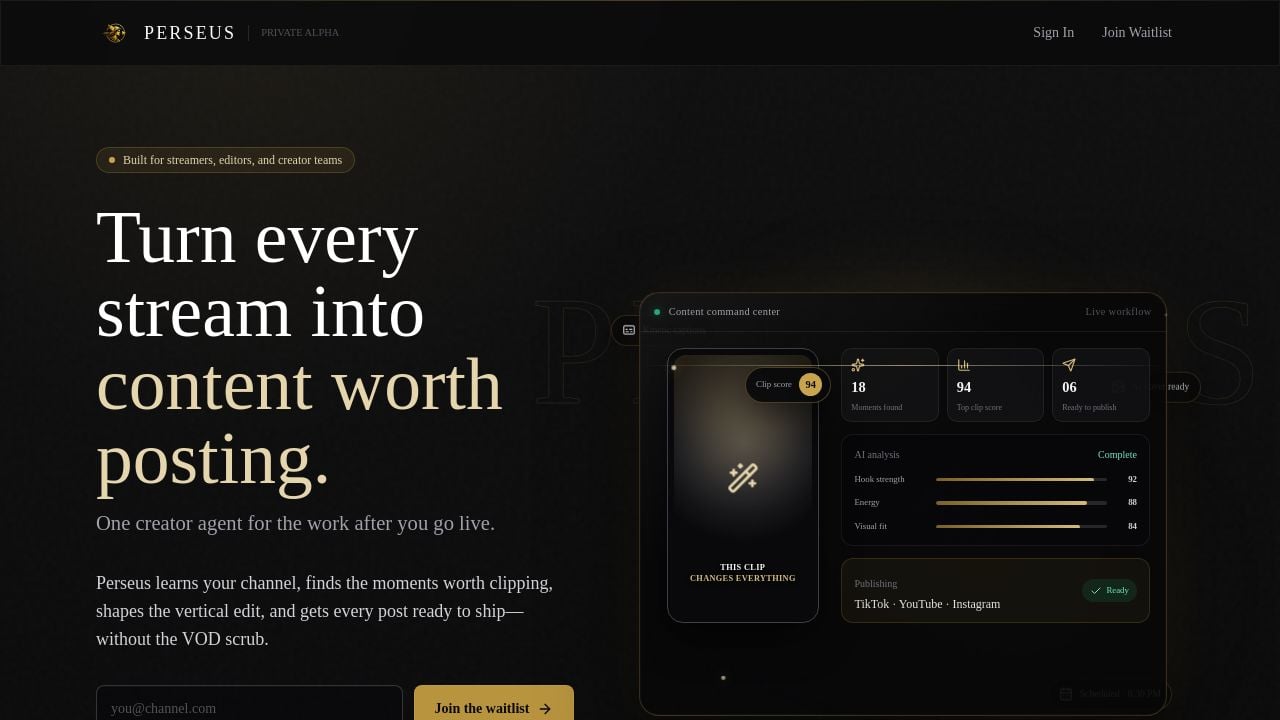 Screenshot of Perseus.network