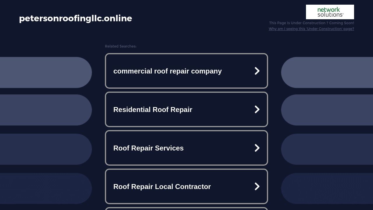 Screenshot of Petersonroofingllc.online