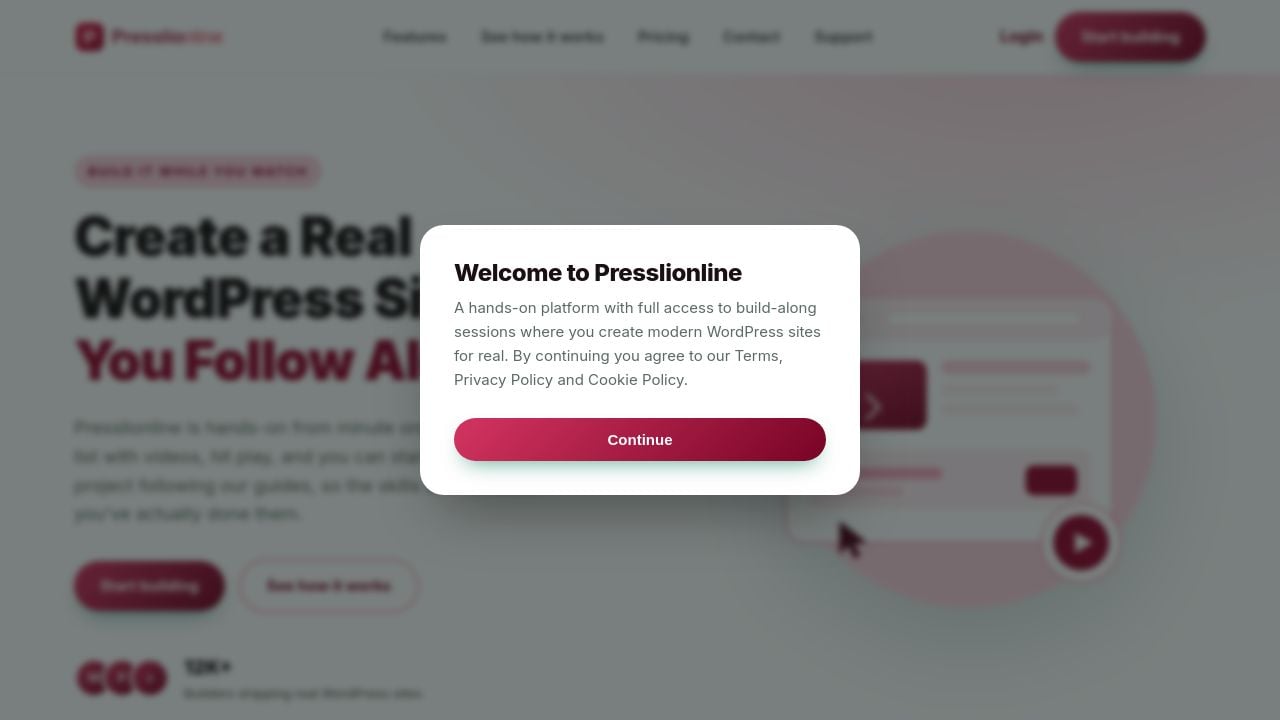 Screenshot of Presslionline.com