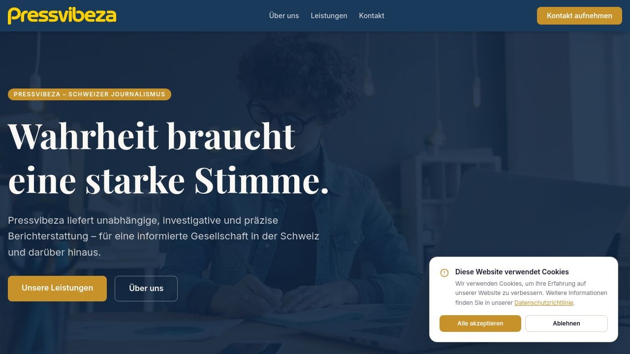 Screenshot of Pressvibeza.com