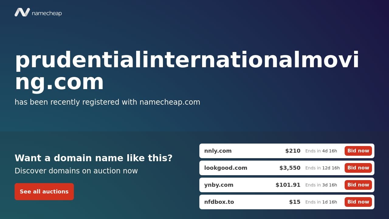 Screenshot of Prudentialinternationalmoving.com