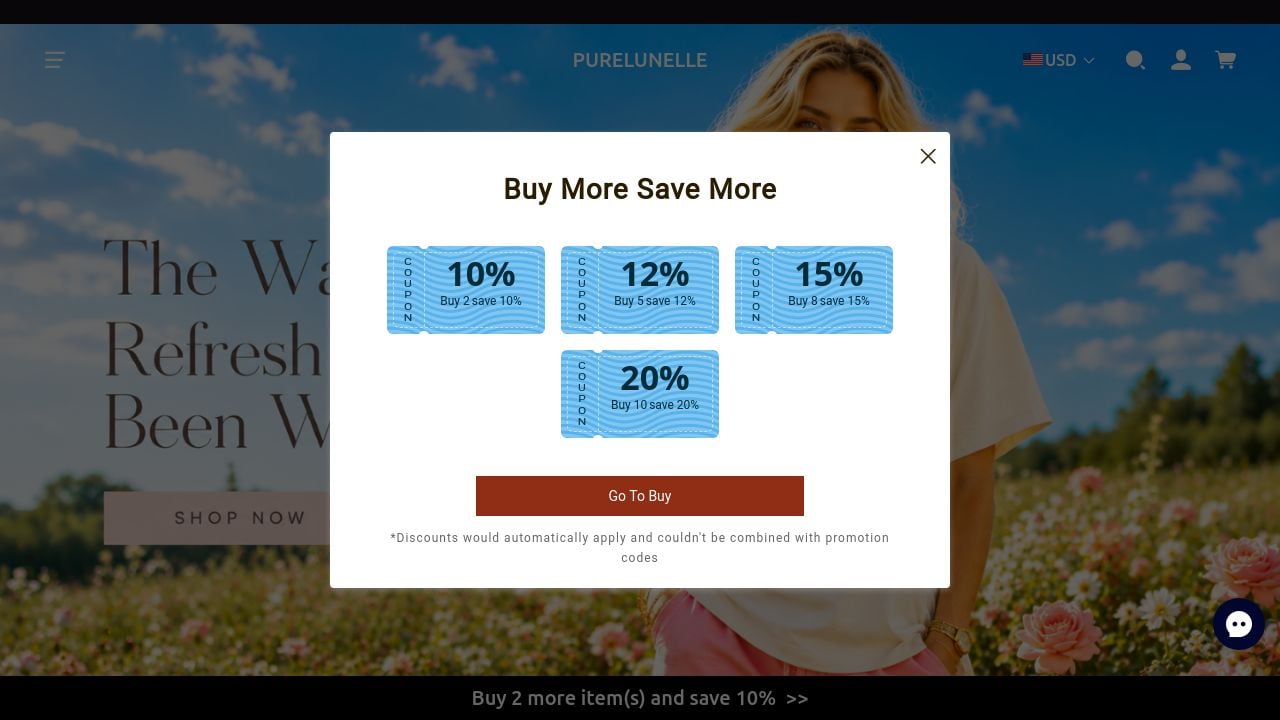 Screenshot of Purelunelle.com