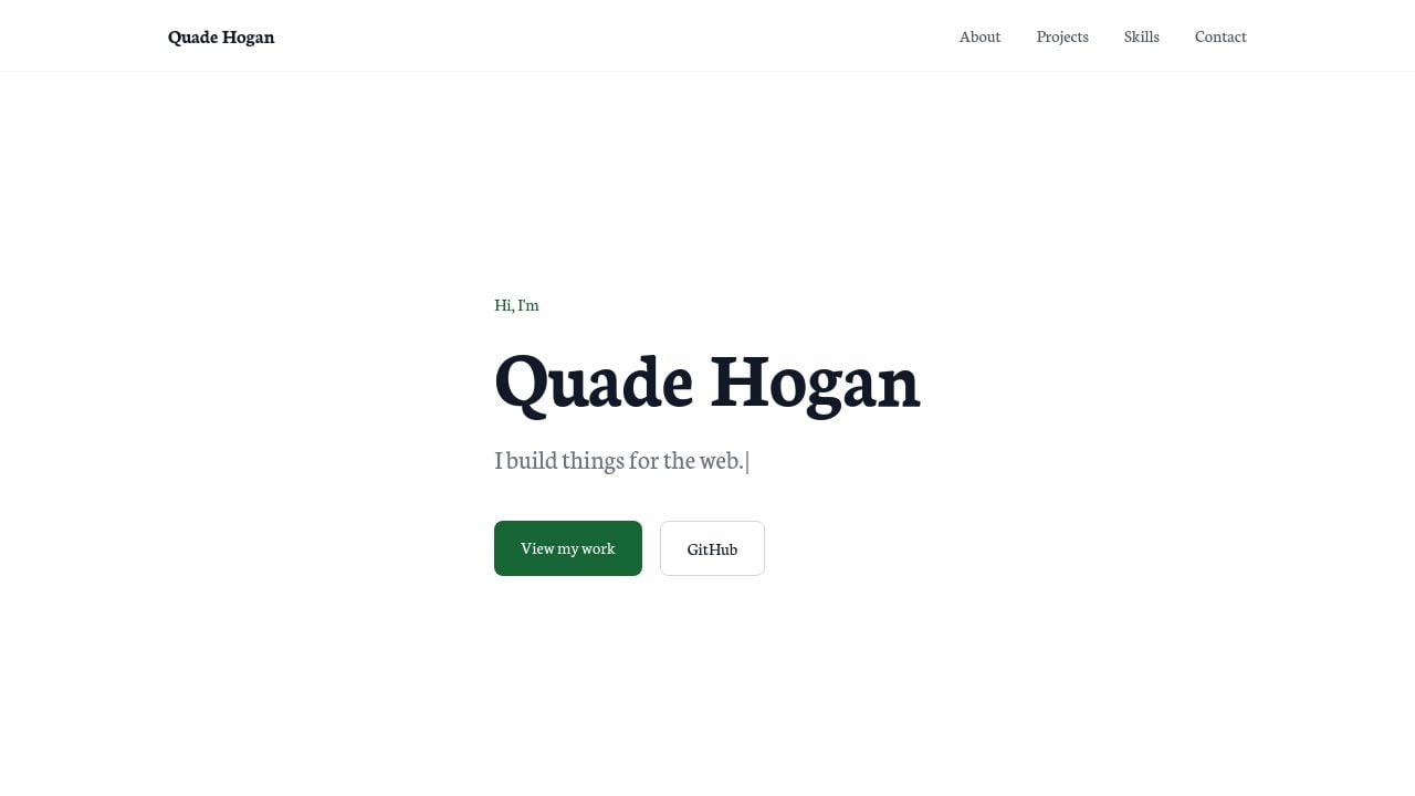 Screenshot of Quade-hogan.com