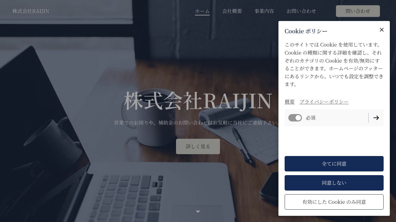 Screenshot of Raijininc.com