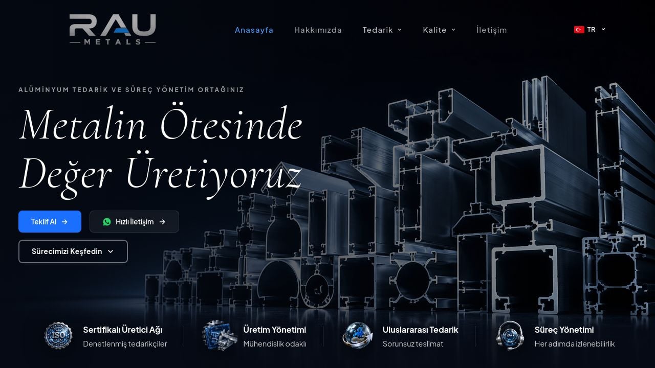 Screenshot of Raumetals.com