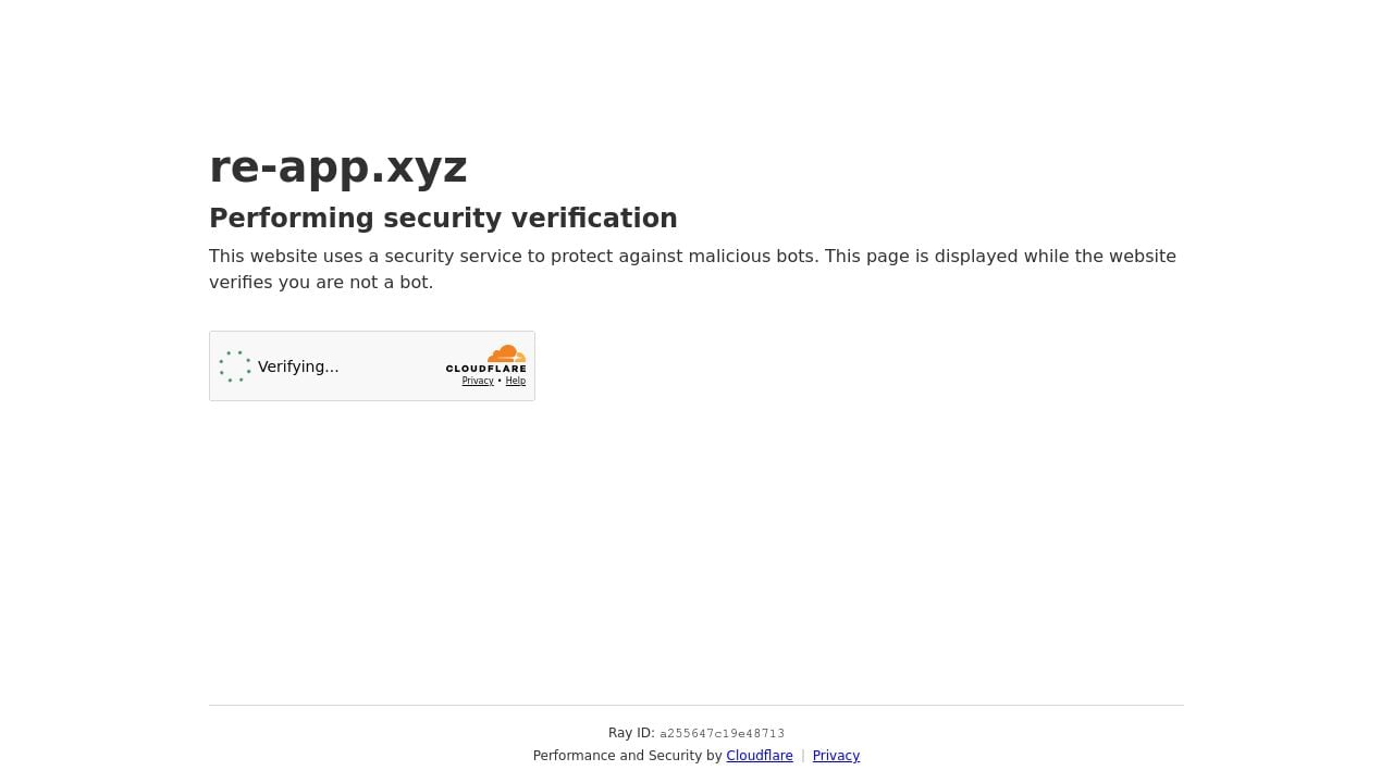 Screenshot of Re-app.xyz