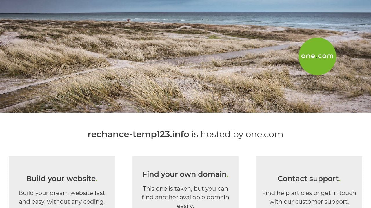 Screenshot of Rechance-temp123.info