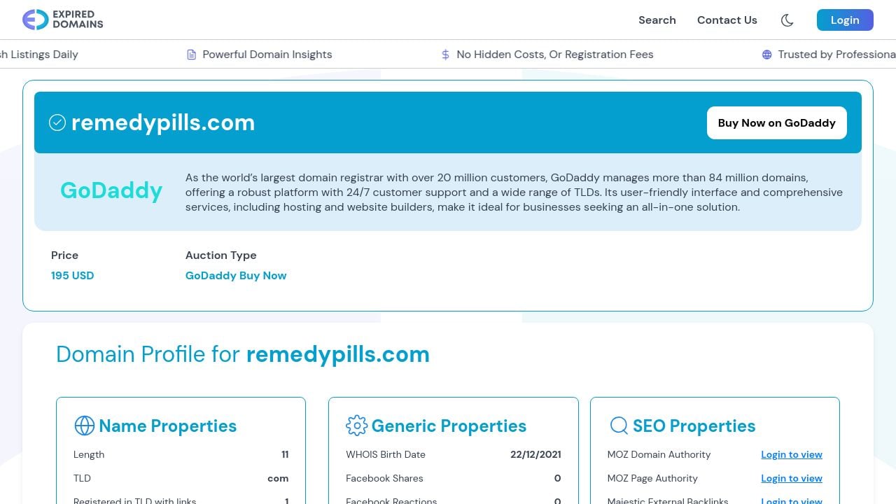 Screenshot of Remedypills.com