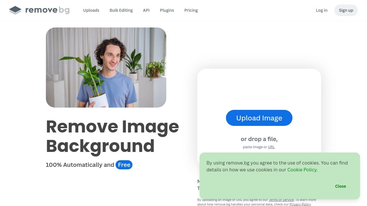 Screenshot of Remove.bg
