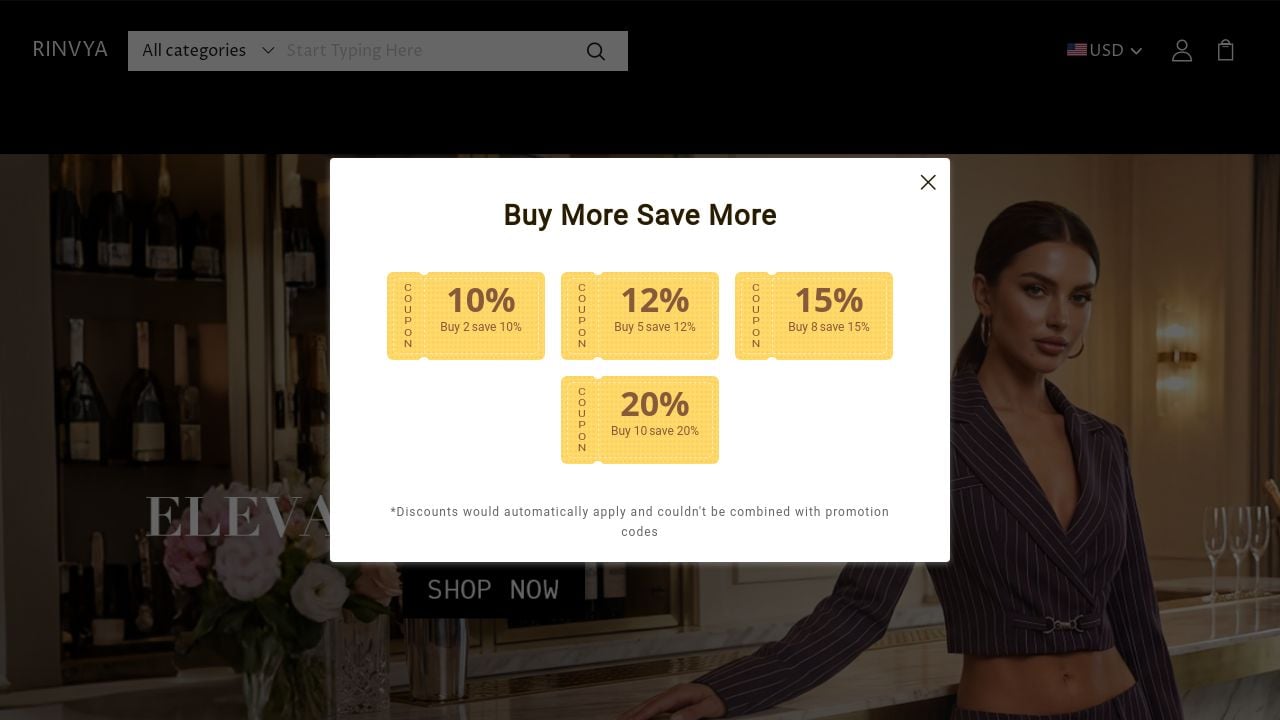 Screenshot of Rinvya.com