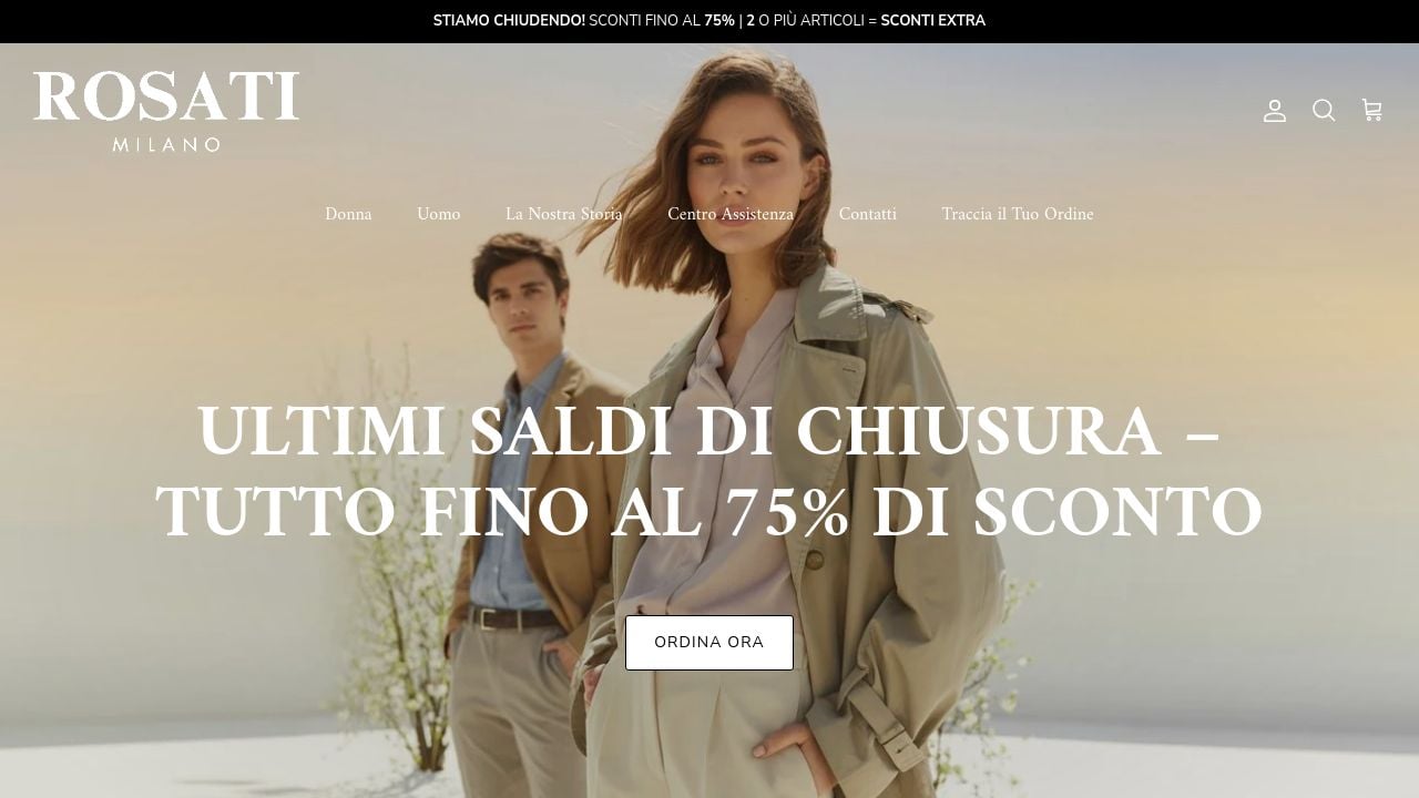 Screenshot of Rosatimilano.com