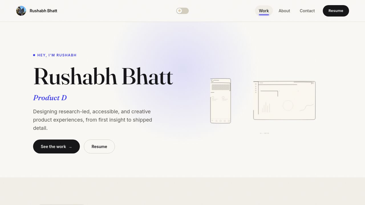 Screenshot of Rushabhbhatt.com