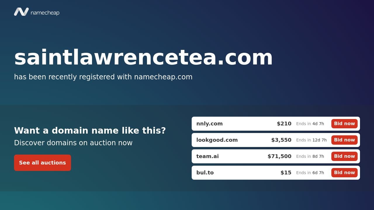 Screenshot of Saintlawrencetea.com