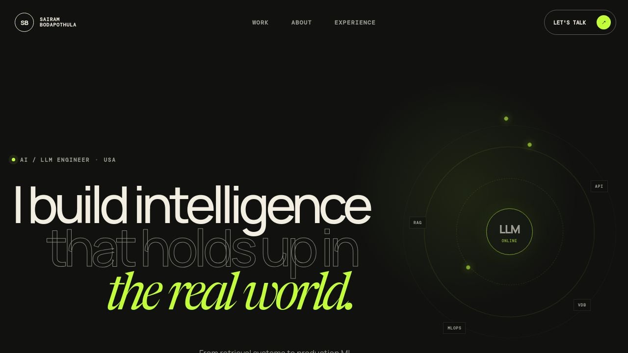 Screenshot of Sairambodapothula.com